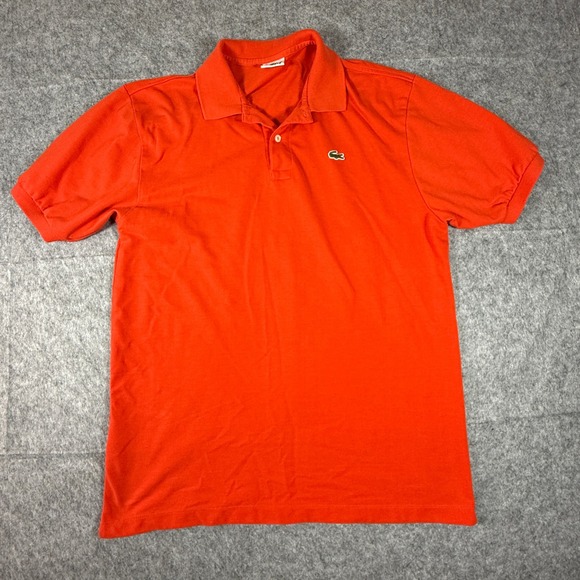 Lacoste Other - Lacoste Polo Shirt Mens 6 Orange Short Sleeve Cotton Pique Classic Logo